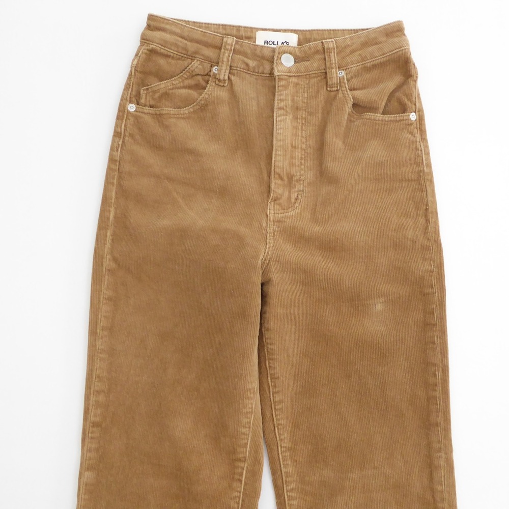 Rolla's Women Dusters Bootcut Tan Corduroy High Rise Slim Bootcut 26 - Picture 2 of 12